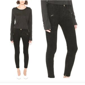 CURRENT/ELLIOTT The Silverlake Zip Suede Skinny Jeans Size 24 LIKE NEW